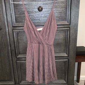 Tan striped romper